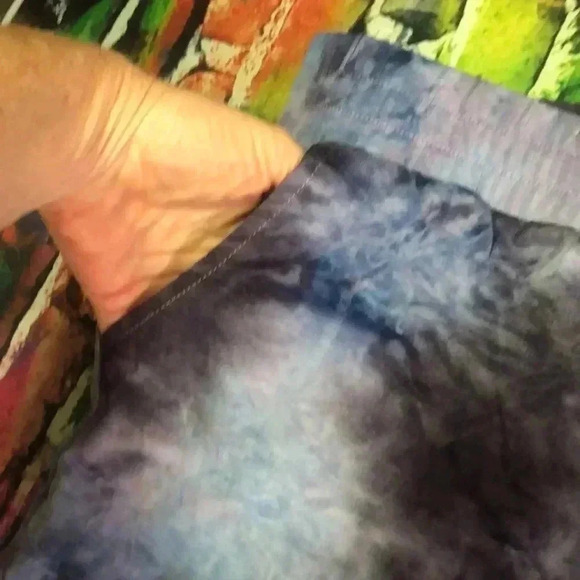 VOGO indigo/purple tie dye pants with pockets size large - Picture 5 of 7